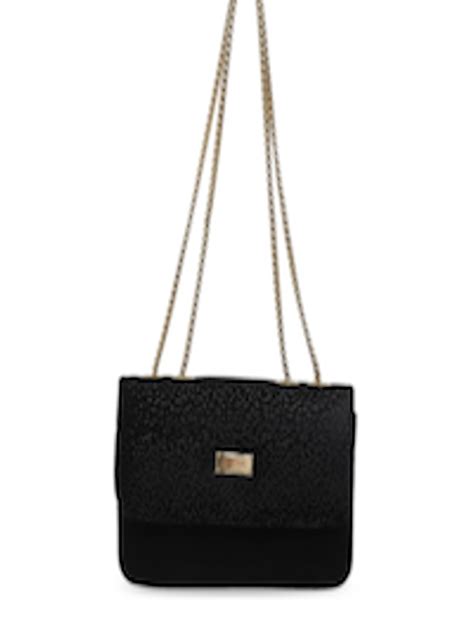 Buy Lekhx Black Textured Pu Structured Sling Bag Handbags For Women 18689626 Myntra