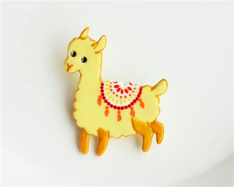 Llama Pin Brooch Cute Llama T Lemon Yellow Llama Pin Etsy