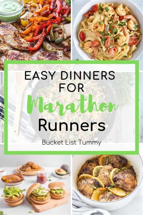 Eating For Marathon Training Easy Recipes Bucket List Tummy