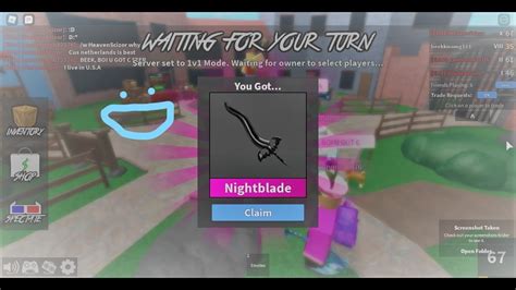 Borrowing Nightblade Roblox Mm2 Trusted 29 Youtube