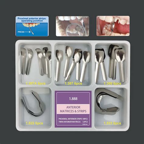 30 Pcs Box Dental Proximal Anterior Tiras Grandes Pequenas Matrizes