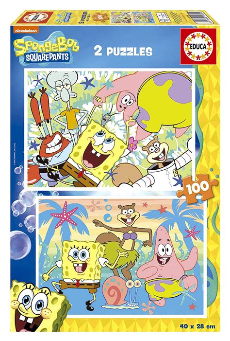 Puzzle 2 X 100 El SpongeBob Kanciastoporty Sklep GryPlanszowe Pl