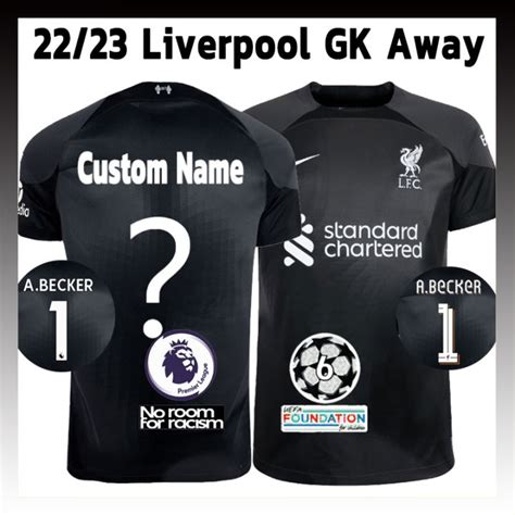 Newest Liverpool Goalkeeper Jersey Black Away Gk Jersi