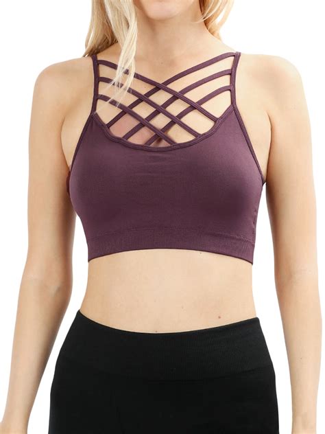 Thelovely Women Plus Comfort Seamless Crisscross Front Strappy