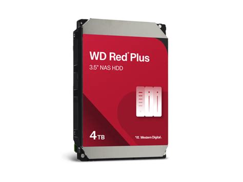 WD Red Plus 4TB NAS Hard Disk Drive - 5400 RPM Class SATA 6Gb/s, CMR ...