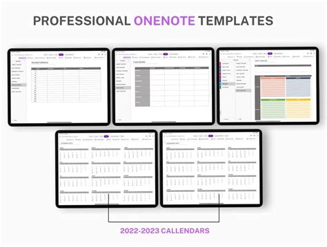 Onenote Digital Planner Onenote Template Project Planner Etsy