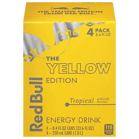 Red Bull The Yellow Edition Tropical Energy Drink 84 Oz Cans Shop Sports And Energy Drinks At H E B