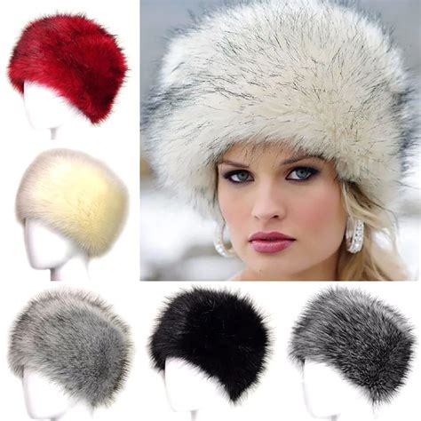 Ushanka Chapeau Russe En Fausse Fourrure De Renard Pour Femme Bonnet