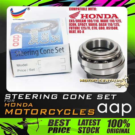 Kon Stereng Fork Aap Steering Cone Set Honda Ex Dream Wave Icon Spacy