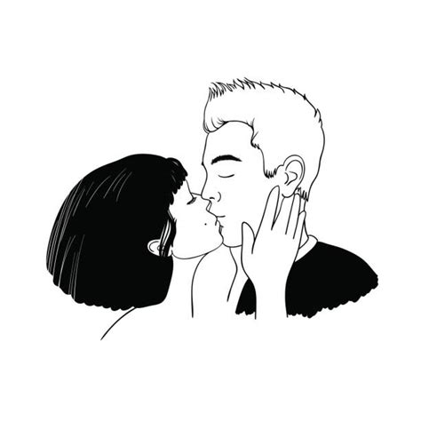 How To Draw A Cartoon Couple Kissing