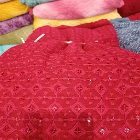 Schiffli Embroidery Fabric At Rs 120 Meter In Surat ID 26498860255