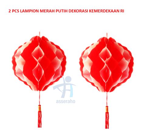 Isi Pcs Hiasan Lampion Merah Putih Cm Dekorasi Hut Ri Agustus