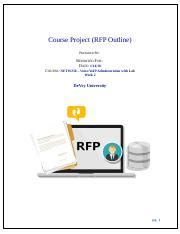 Week Courseproject Docx Course Project Rfp Outline Prepared By