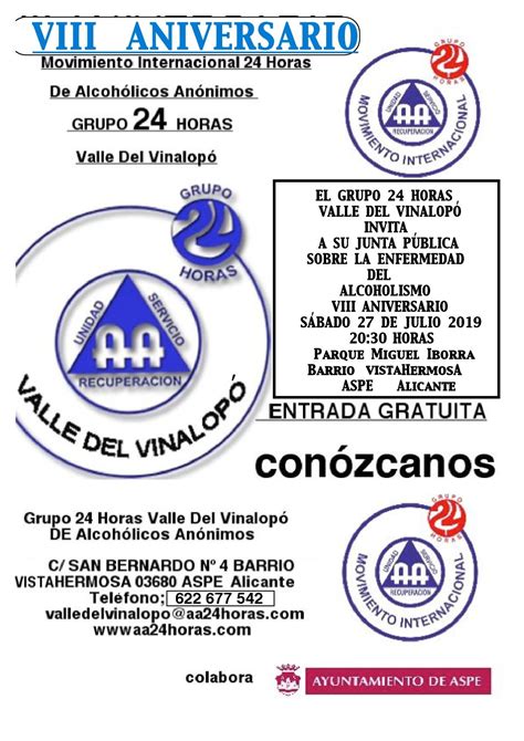 Invitacion De Alcoholicos Anonimos