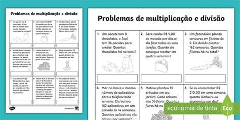 Problemas De Divisao Para 5 Ano Ensino