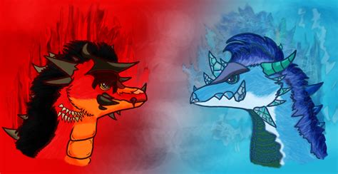 Fire Ice Dragons by Rindiny on deviantART