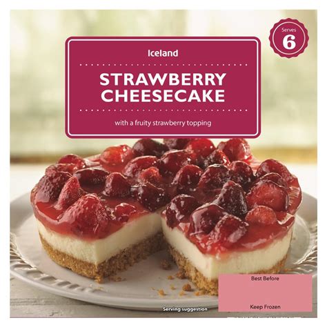 Strawberry Cheesecake With A Strawberry Topping Serves 6 540g Iceland