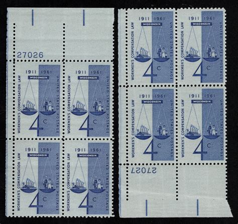 Plate Blocks One Inverted Number Neat Freak Vf Og Nh Select