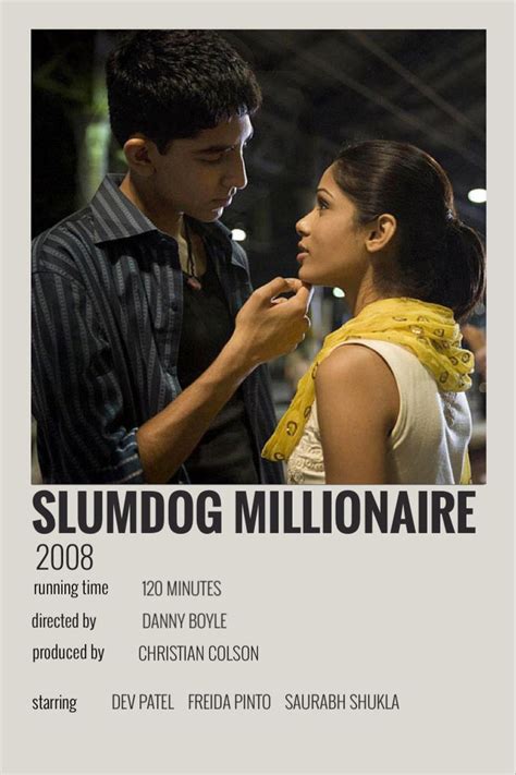 slumdog millionaire polaroid poster | Movie character posters, Iconic ...