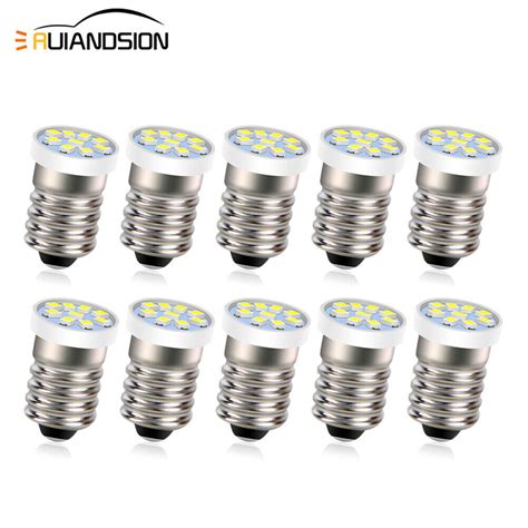 Ruiandsion Pcs E Led Bulb Screw Flashlight Bulbs Mini Lamp V V