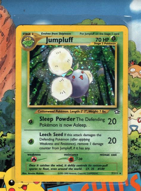 Pokémon Tcg Jumpluff 7111 Neo Genesis Unlimited Holo Rare Played Swirl