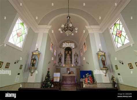 Interior Of Saint Anthony Chapel In Nova Friburgo City Brazil Stock
