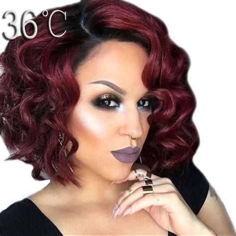 Buy 2017 Sexy Wavy Bob Style 1b 99j Ombre Full Lace