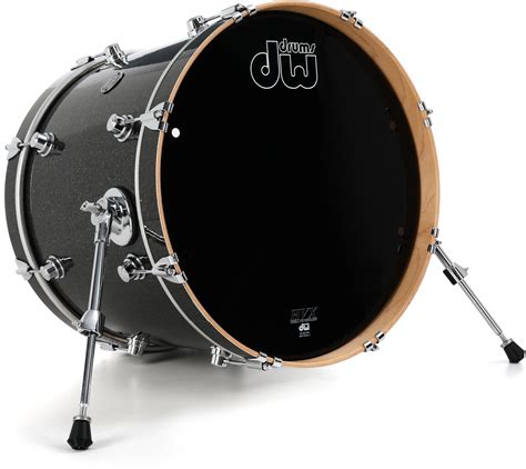 Dw Performance Series Bass Drum 16 X 20 Inch Pewter Sparkle Finishply Sweetwater