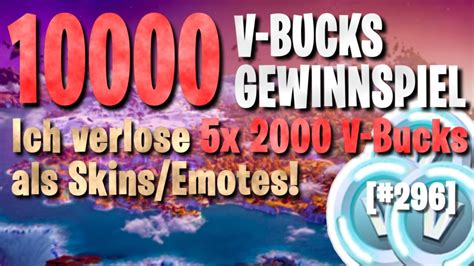 Fortnite LIVE 10000 VBucks Gewinnspiel Fortnite Live Stream