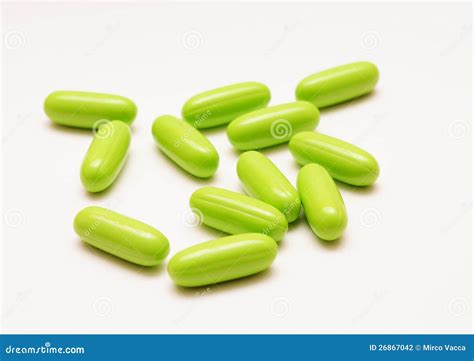 Green Capsules Stock Photo Image Of Medicine Drug Green 26867042