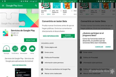 Cómo actualizar los servicios de Google Play con las últimas betas