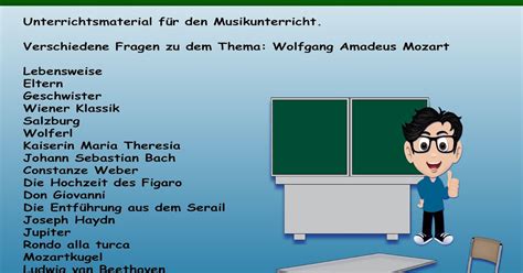 Neues Von Legakulie Wolfgang Amadeus Mozart Klassenarbeit Arbeitsblatt Pdf