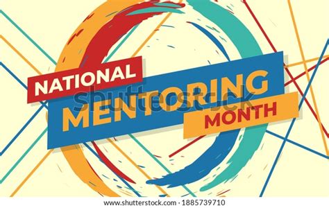 January National Mentoring Month Annual Mentoring Stock Vector Royalty