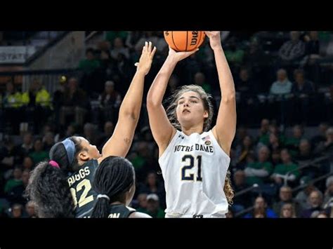 Maddy Westbeld Face Up Mid Range Threes Notre Dame Highlights