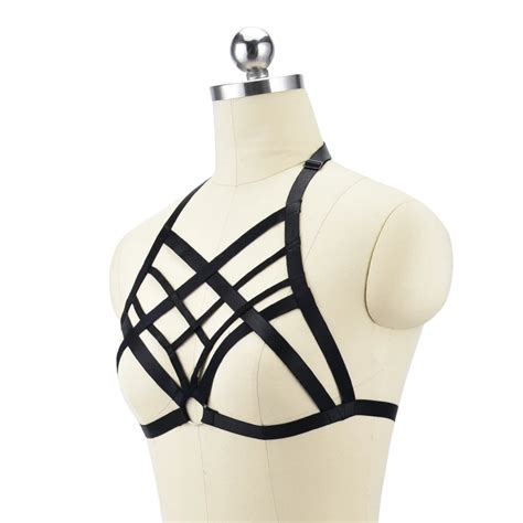 Alibaba Sexy Lingerie Goth Rave Body Harness Cage Bra Pole Dance Erotic Fantasies Wear