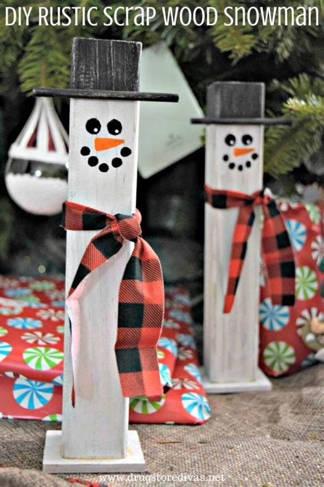 DIY Rustic Scrap Wood Snowman Drugstore Divas