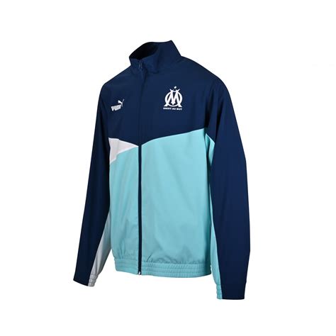 Veste survêtement OM Woven bleu blanc 2023 24 sur Foot fr