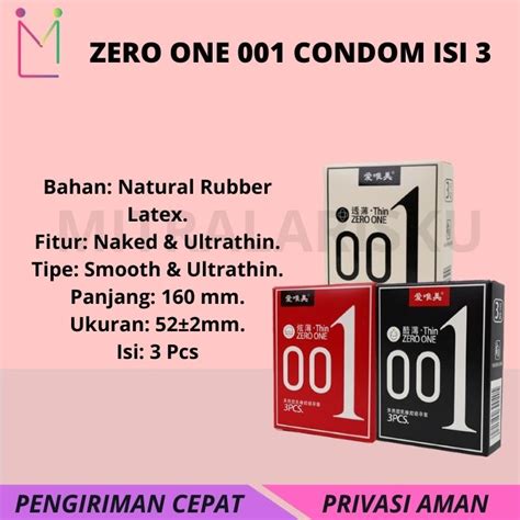 Jual KONDOM 001 LATEKS CONDOM SUPER TIPIS KONDOM ULTRA THIN ISI 3