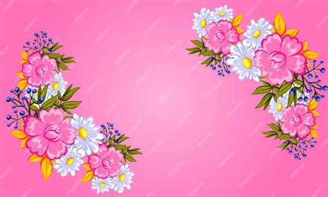 Premium Vector Beautiful Flower Background With Good Looking Flowers