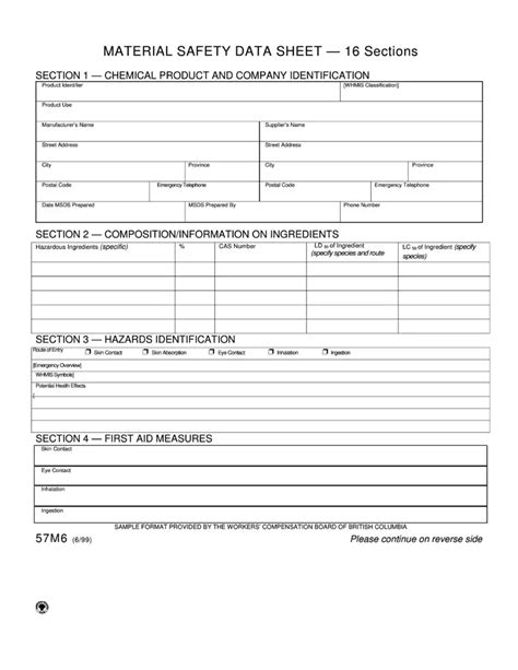 Form Material Safety Sheet ≡ Fill Out Printable Pdf Forms Online