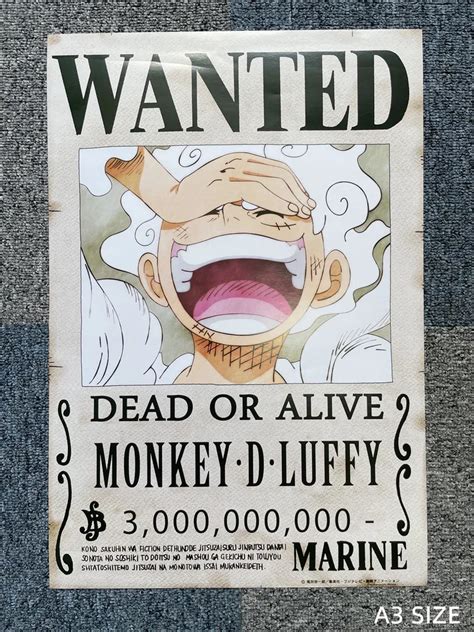 Monkey D Luffy Wanted Poster Billion Store Pinnaxis