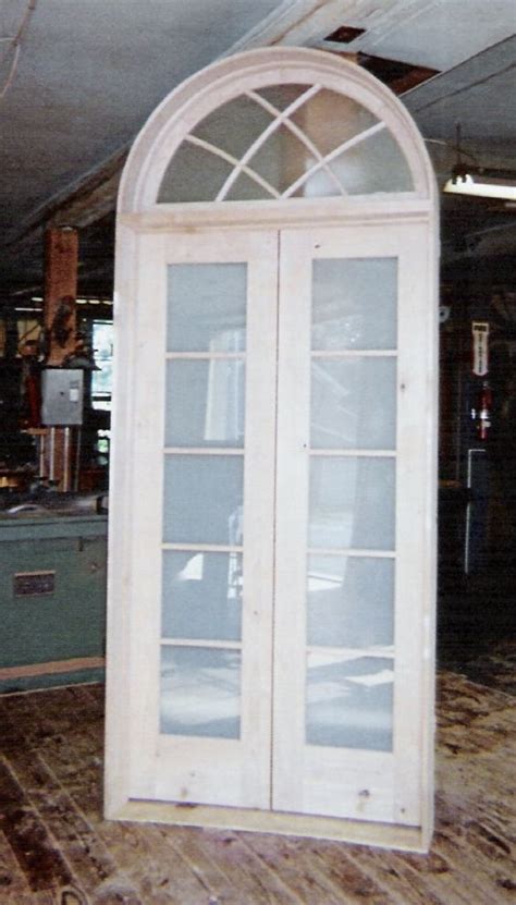 Custom Built Wood French Doors Interior Exterior Arch Top Arched