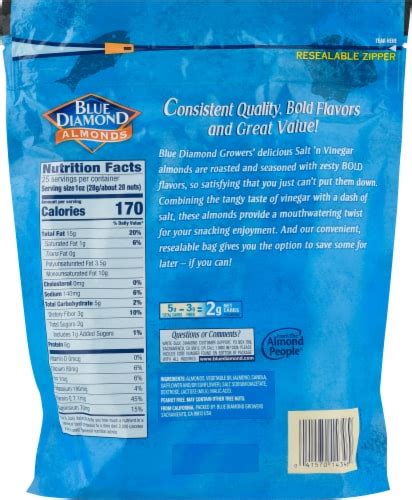 Blue Diamond® Almonds Salt N Vinegar Flavored Snack Nuts 25 Oz Fred Meyer