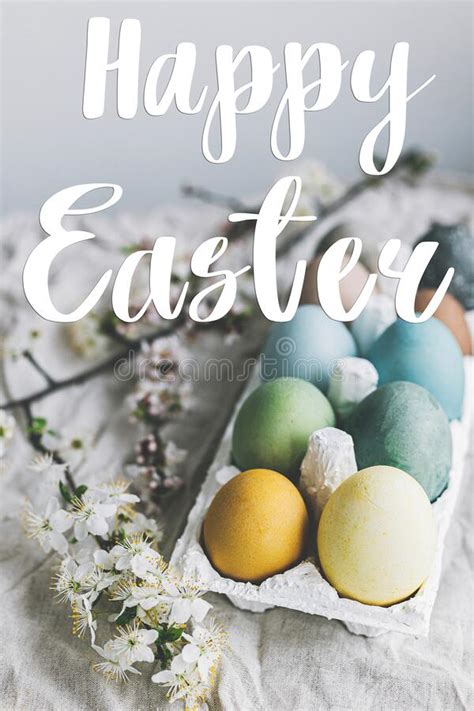 Happy Easter Greeting Card Happy Easter Text And Stylish Colorful