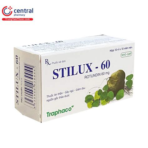 Thuốc Stilux - 60 - Dùng trong trường hợp lo âu, căng thẳng, mất ngủ