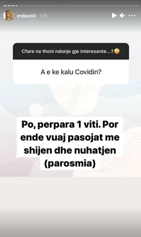 Eni Koci Q Vit E Ka Kaluar Covidin Por Ende Po I Vuan Pasojat