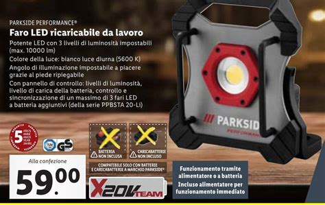 PARKSIDE PERFORMANCE Faro LED Ricaricabile Da Lavoro Offerta Di Lidl