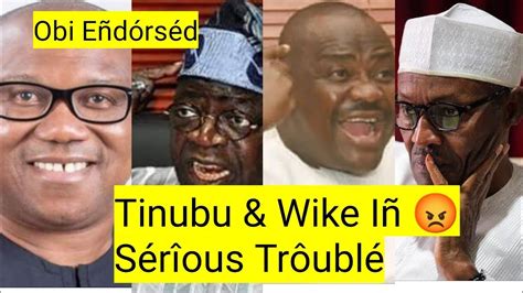 Tinubu And Wike In Sérîous Tróublé 🙆😭 Buhari EndorsÉ Peter Obi Tinubu