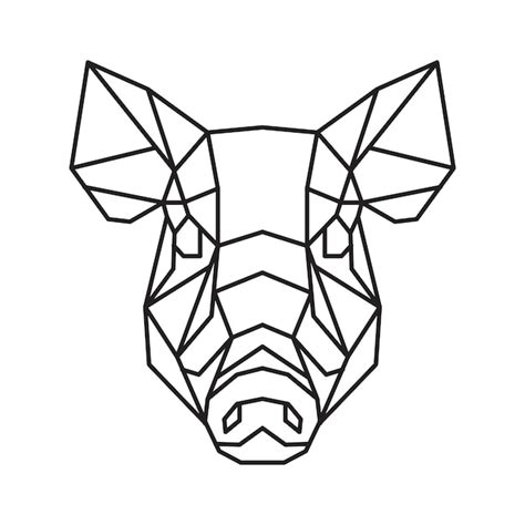 Premium Vector Polygonal Pig Geometric Line Animal Vector Illustration