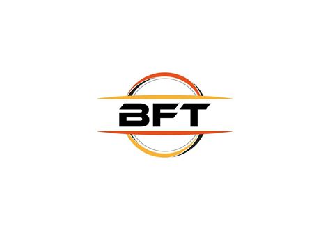 Bft Letra Realeza Elipse Forma Logo Bft Cepillo Arte Logo Bft Logo